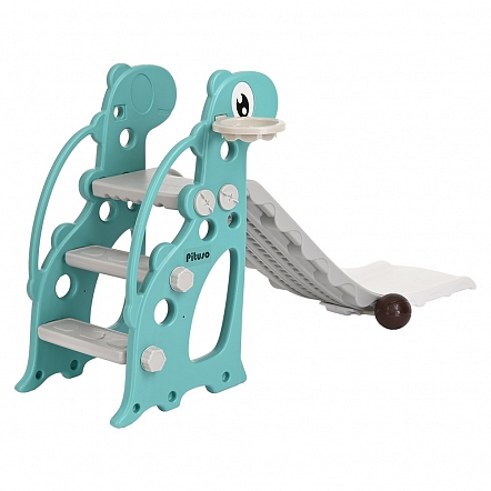 Горка Зубастик с баскет.кольцом Green/Зеленый,133*54,5*71h