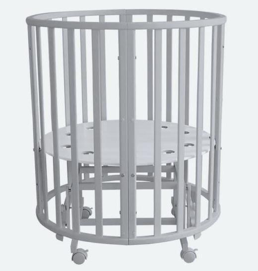 Кровать круглая-овальная Северная Звезда Серая, маятник