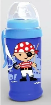 Поильник непроливайка с мягким носиком 250 мл, синий