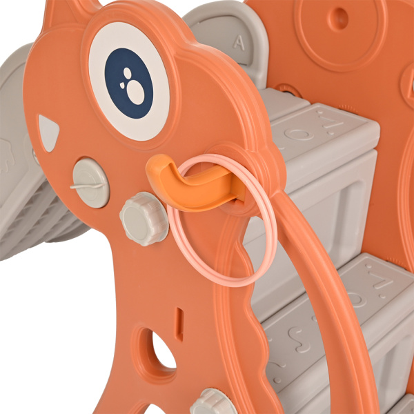 Горка "Плутоша" с баскет.кольцом Red/Красный, 153*72*75 см