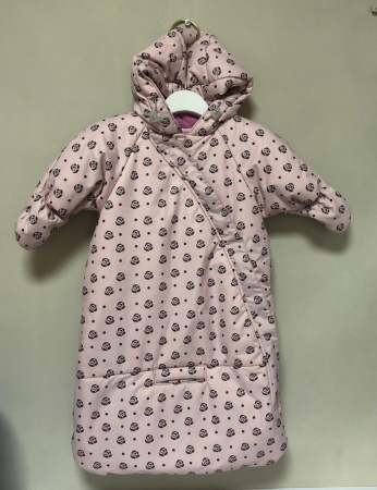 Комбинезон ЗИМА для новорожденных  розовый/  М19О001