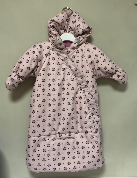 Комбинезон ЗИМА для новорожденных  розовый/  М19О001