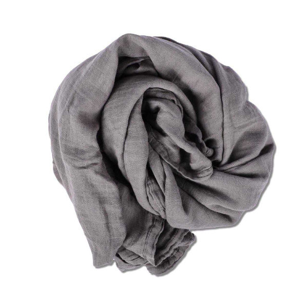 Муслиновая пеленка 120*120, темно-серый