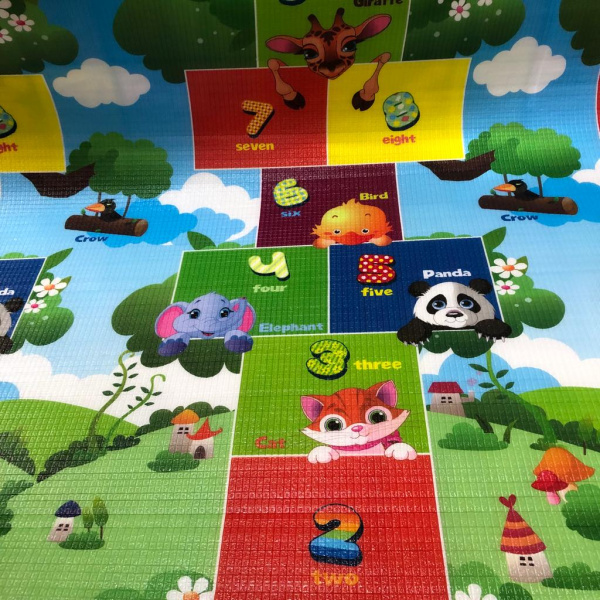 Коврик рулонный, вафелька, 180*150 см Алфавит/Классики 18204