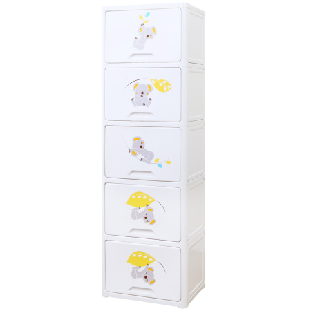 Комод пластиковый Коалы, 5 секций WJ43005