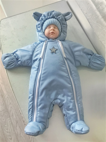 Комбинезон демисезонный (голубой) /FL20.10.216/ 68см