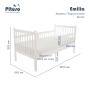Кровать Подростковая Emilia New Белая