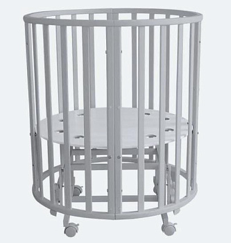 Кровать круглая-овальная Северная Звезда Серая, маятник