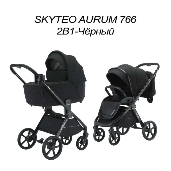 Коляска 3в1 SkyTeo Aurum 766 Черный