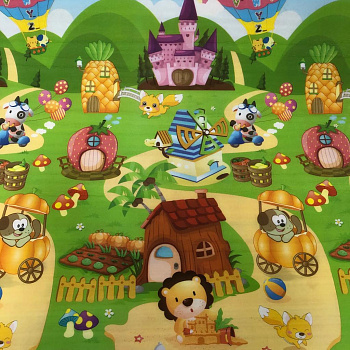 Коврик рулонный 180*150 см Ананасик/Паровозик 18204