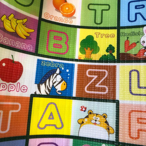 Коврик рулонный, вафелька, 180*150 см Алфавит/Классики 18204