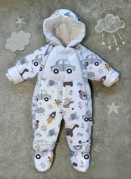 Комбинезон-трансформер Зима р 62, арт. 923,1 Машинки
