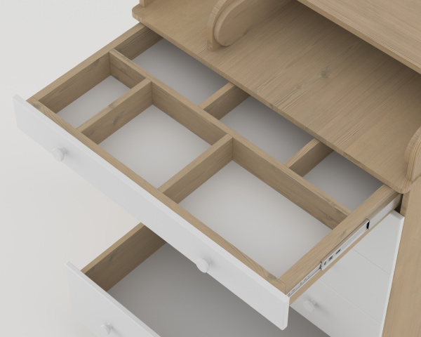 Комод Ecco Molen с органайзером Белый-Бук