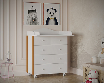 Комод Incanto Nuvola Lux 80/5 Белый/Бук