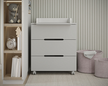 Комод Incanto Anniken Ecco 800/3 Серый-Белый