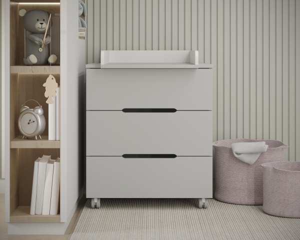 Комод Incanto Anniken Ecco 800/3 Серый-Белый