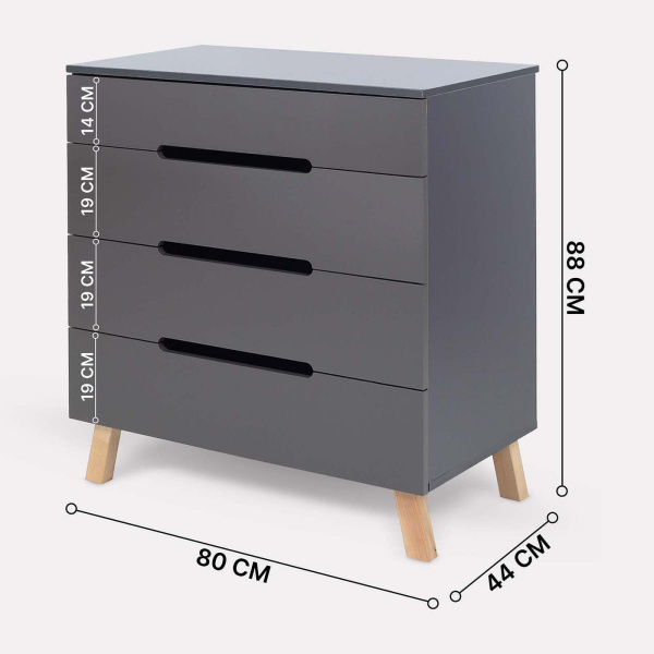 Комод Rant Indy Pro с органайзером Moon Grey