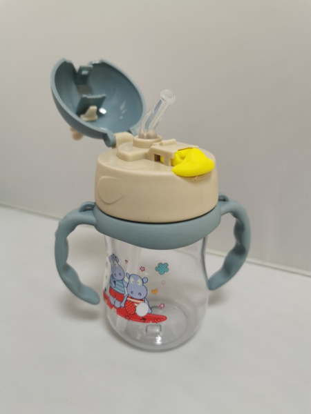 Бутылка с трубочкой на шнурке 350мл. БТН350