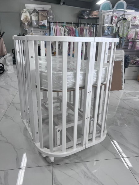 Кровать Nuvola Белый, стойки белые, с маятником