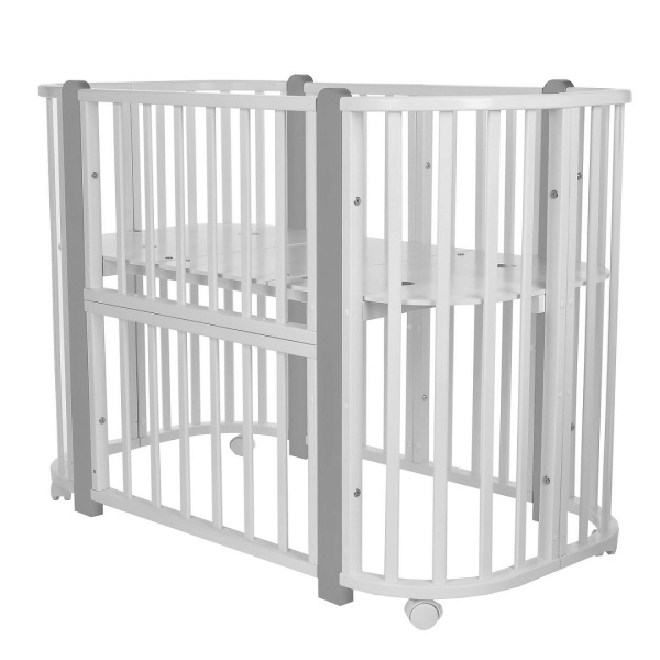 Кровать детская + маятник 5/1 Asti Белый-Серый