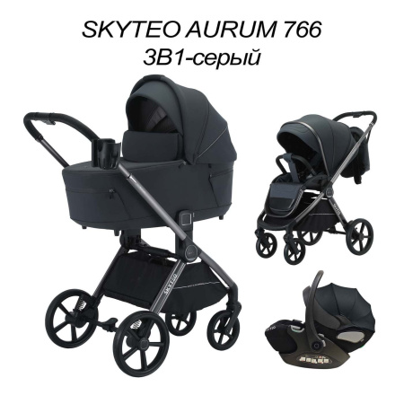 Коляска 3в1 SkyTeo Aurum 766 Серый