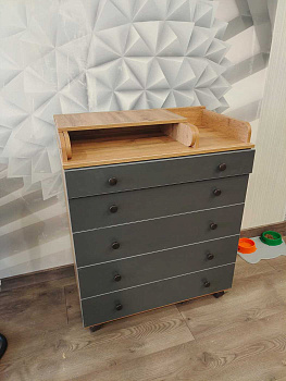 Комод Ecco Molen с доводчиками Moon Grey-Бук