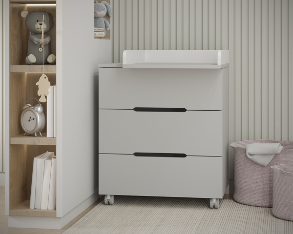 Комод Incanto Anniken Ecco 800/3 Серый-Белый