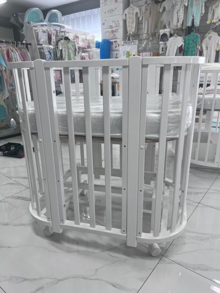 Кровать Nuvola Белый, стойки белые, с маятником