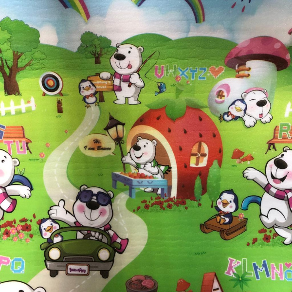 Коврик детский рулонный 180*150 см Море/Медвежонок 18204