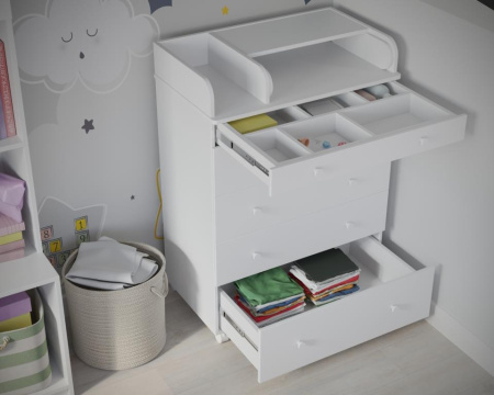 Комод Ecco Molen c доводчиками Белый