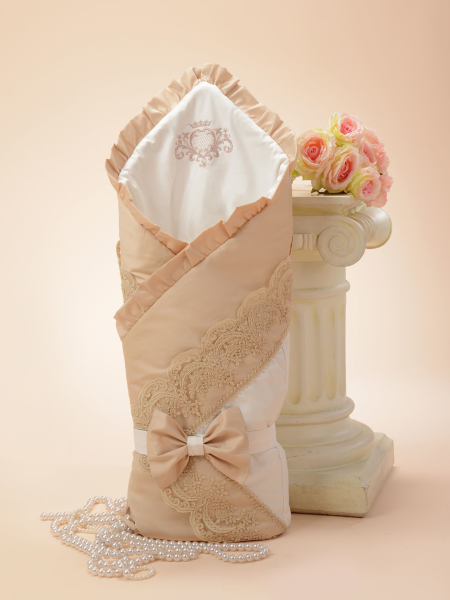 Конверт-Одеяло на выписку ЛЕТО, Неаполь. жемчужный, арт. P-2-110