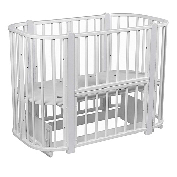 Кровать детская + маятник 5/1 Asti Белый-Белый