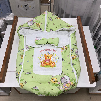 Конверт для новорожденного Лето Мишка, бежевый