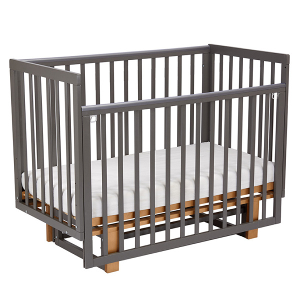 Кровать детская Polini kids Simple 341 с маятником, графит - дуб крафт золотой