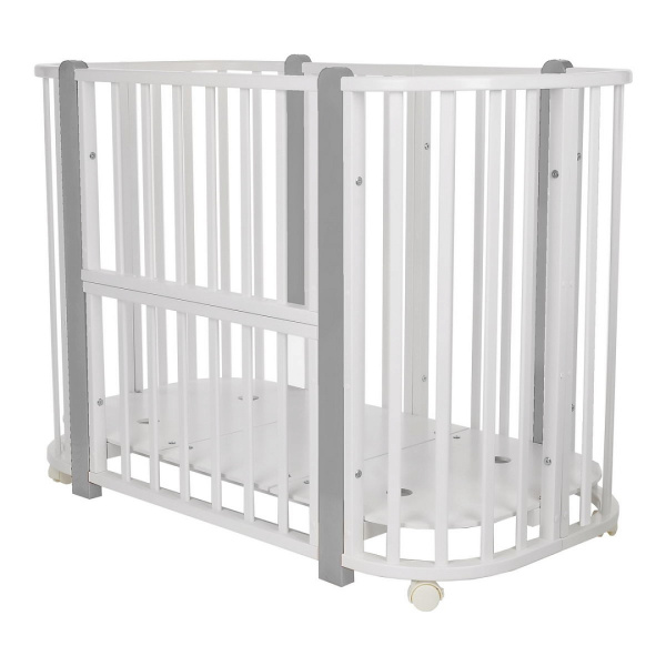 Кровать детская + маятник 5/1 Asti Белый-Серый