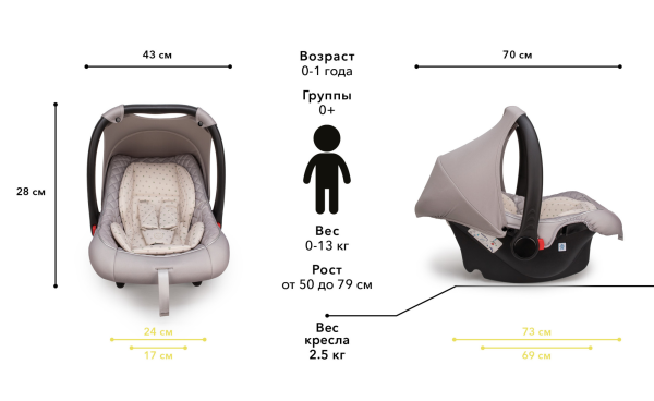 Автолюлька Happy Baby Skyler V2 Steel Grey