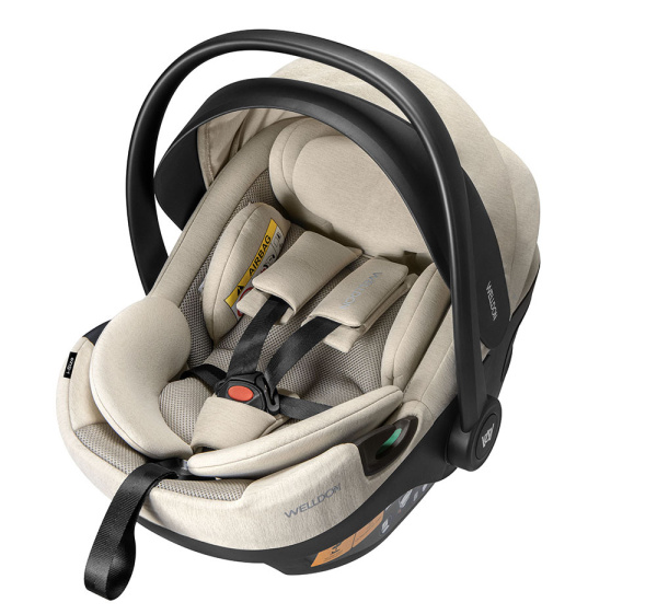 Автолюлька Welldon CROWN 2 (0-13) i-Size 40-87 см (бежевый)