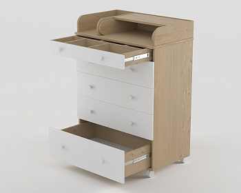 Комод Ecco Molen с органайзером Белый-Бук
