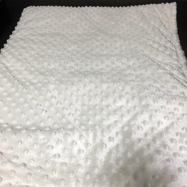 Плед вельбоа, с резинкой, молочный, 100*150, Оленята