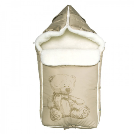 Конверт в коляску, Микка, Зима, бежевый, арт 987