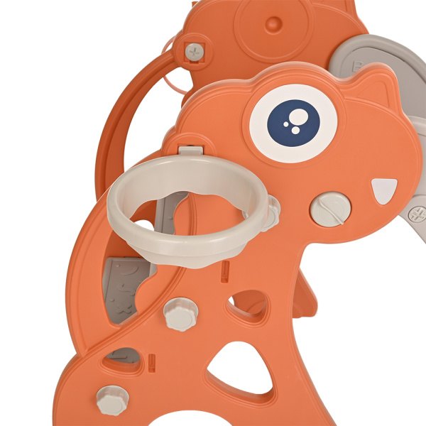 Горка "Плутоша" с баскет.кольцом Red/Красный, 153*72*75 см