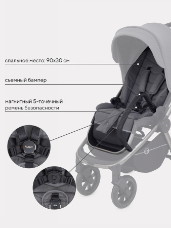 Коляска 2в1 Rant Flex Pro Grey