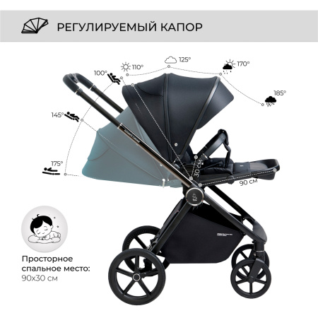Коляска 2в1 SBL Elegante Chrome Black