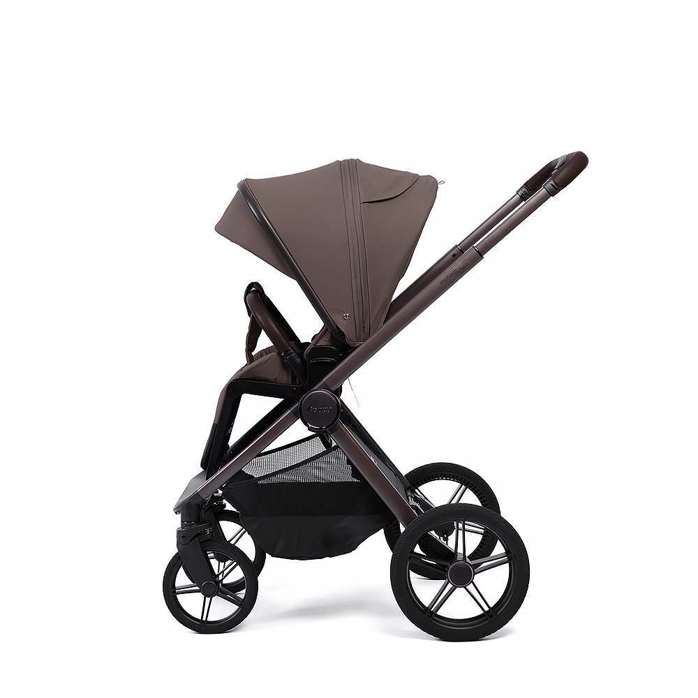 Коляска 2в1 Peppy Monaco thermo Mocca (кофе), рама серо-коричневая