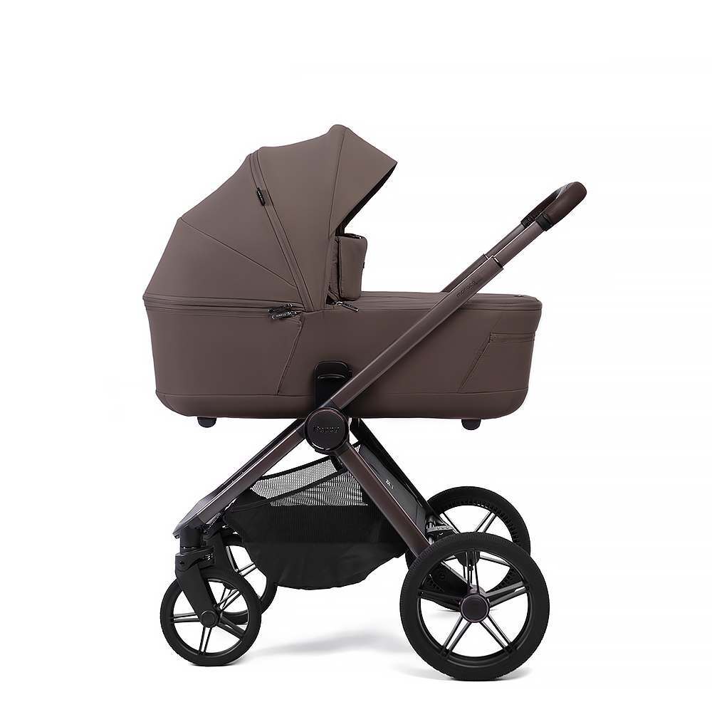 Коляска 2в1 Peppy Monaco thermo Mocca (кофе), рама серо-коричневая