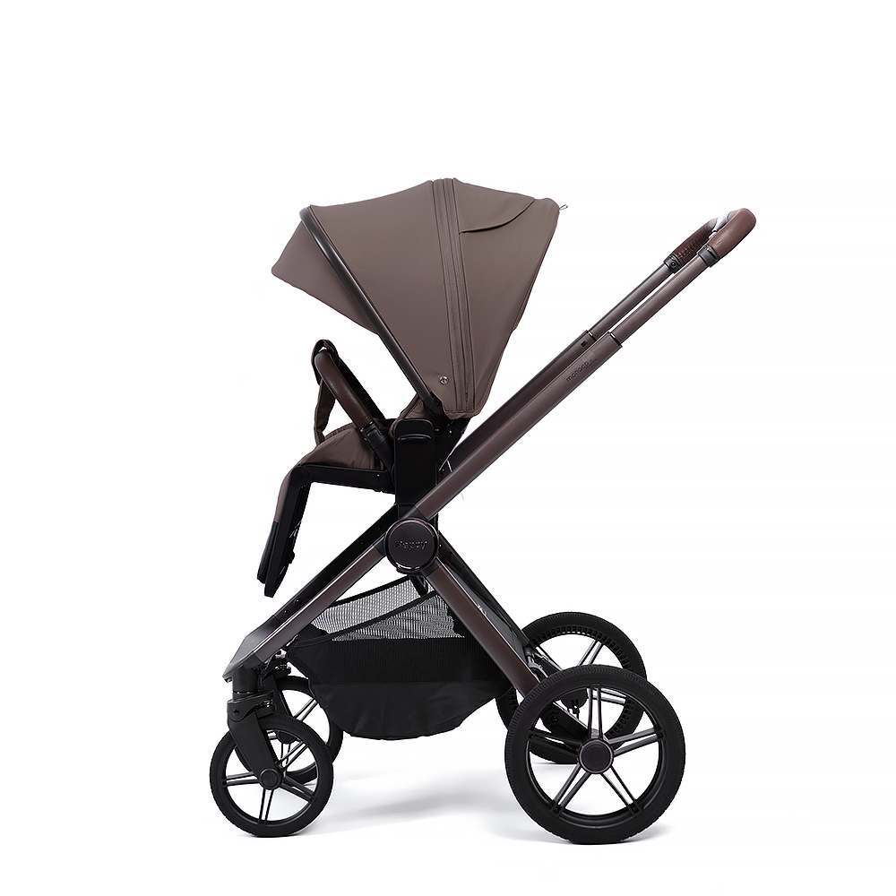 Коляска 2в1 Peppy Monaco thermo Mocca (кофе), рама серо-коричневая
