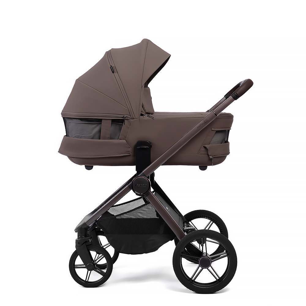 Коляска 2в1 Peppy Monaco thermo Mocca (кофе), рама серо-коричневая