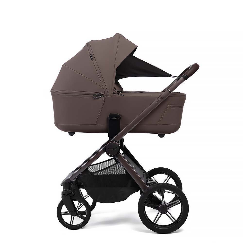 Коляска 2в1 Peppy Monaco thermo Mocca (кофе), рама серо-коричневая