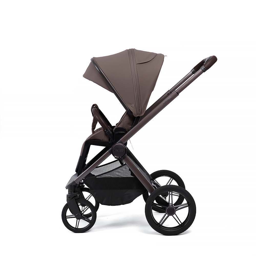 Коляска 2в1 Peppy Monaco thermo Mocca (кофе), рама серо-коричневая