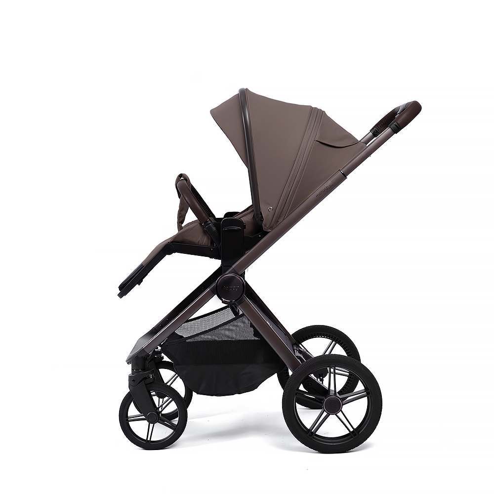 Коляска 2в1 Peppy Monaco thermo Mocca (кофе), рама серо-коричневая